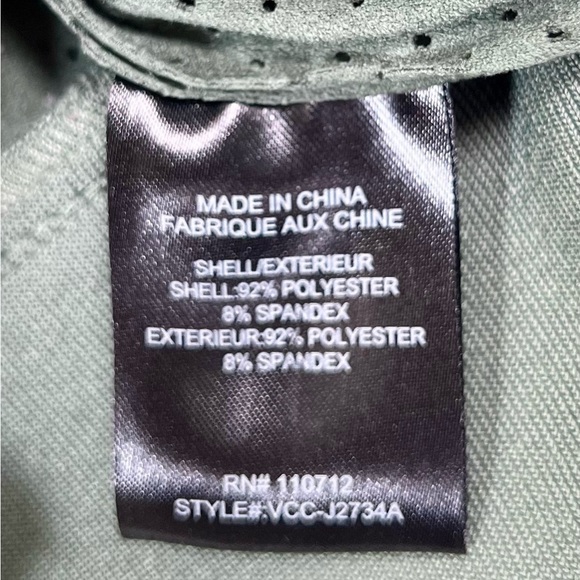 VIGOSS Women’s Mesh Zip Up‎ Army Green Bomber Jacket Casual Streetwear Size M - Picture 9 of 12